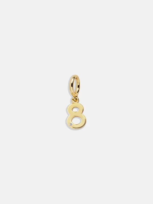 Gold Number Cluster Charm – 8