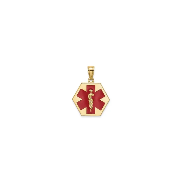 Golden Hexagonal Medical Medal (14K)