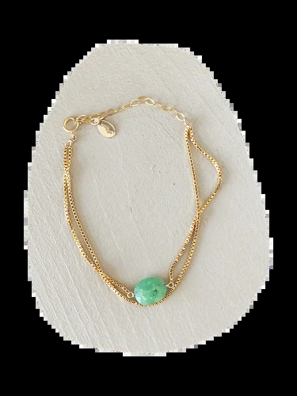 Grace Bracelet- Chrysoprase