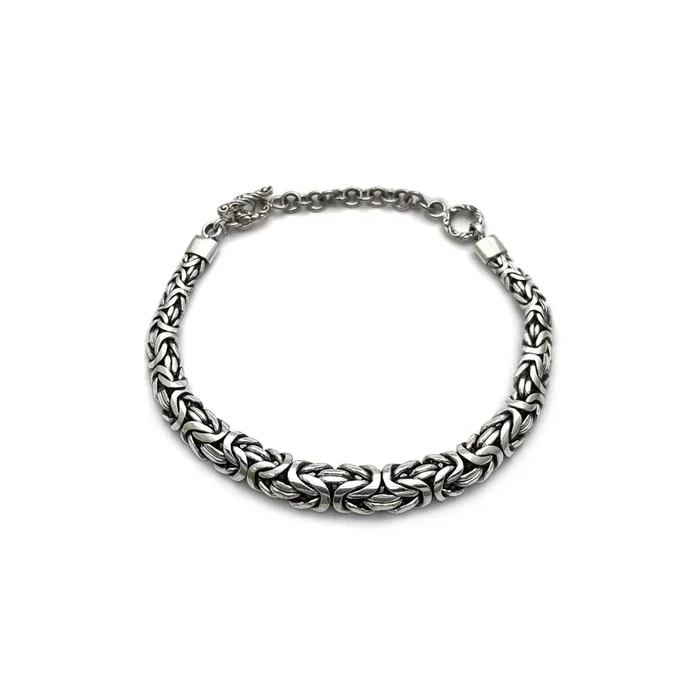 Graduated Byzantine Toggle Bracelet (Silver)