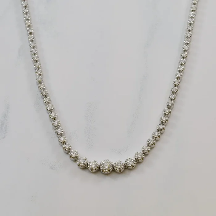 Graduated Diamond Necklace | 3.18ctw | 17″ |