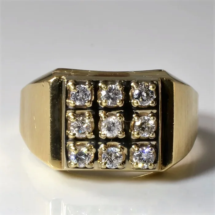 Grid Set Diamond Ring | 0.40ctw | SZ 9.75 |
