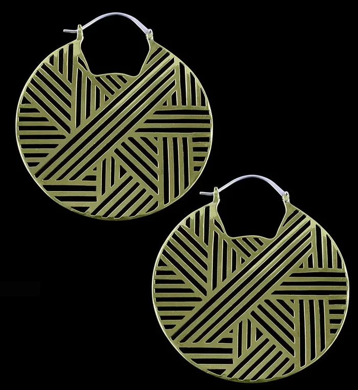 Haphazard Brass Earrings – Weights