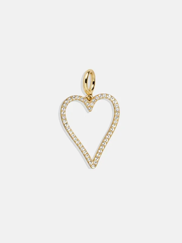 Heart Cluster Charm – Heart Pave Outline