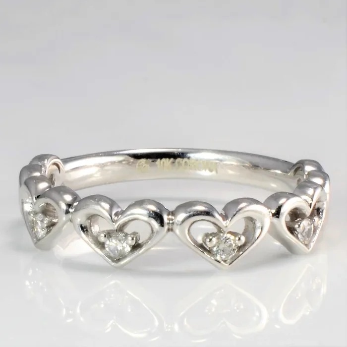 Heart Design Diamond Promise Ring | 0.09 ctw, SZ 6.5 |