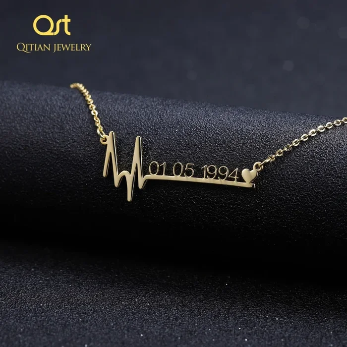 Heart Shaped Heart beat Necklace