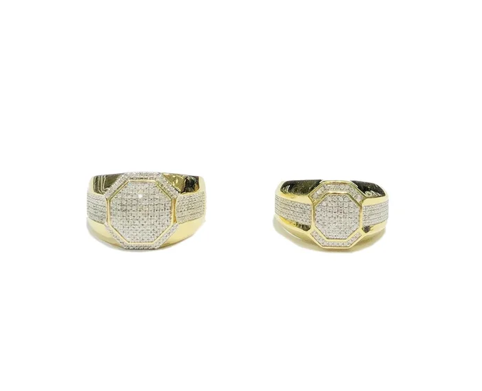 Hexagon Shaped Diamond Ring (10K)