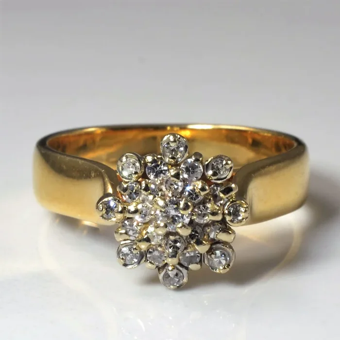 High Set Cluster Diamond Ring | 0.17ctw | SZ 8 |