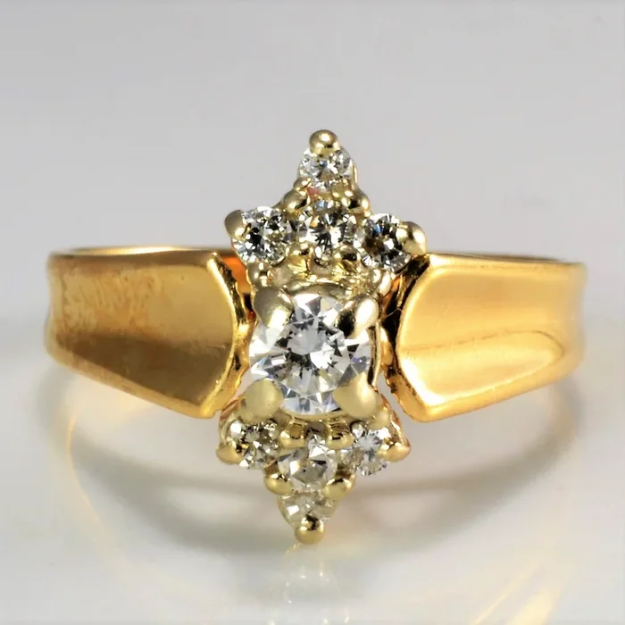 High Set Diamond ClustervRing | 0.26ctw | SZ 5 |