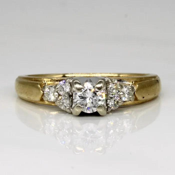 High Set Diamond Engagement Ring | 0.34ctw | SZ 6 |