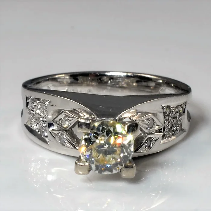 High Set Old European Diamond Engagement Ring | 0.67ctw | SZ 5.5 |