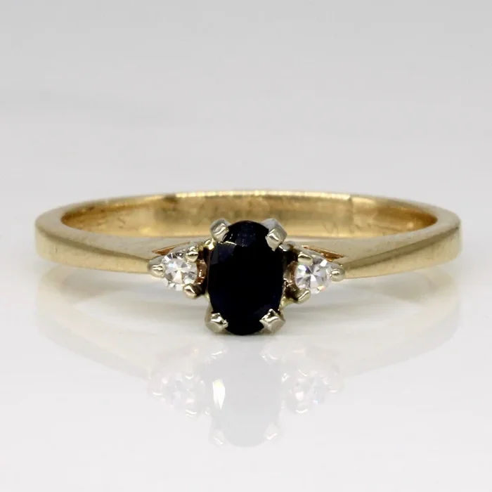High Set Sapphire & Diamond Ring | 0.27ctw, 0.03ctw | SZ 6 |