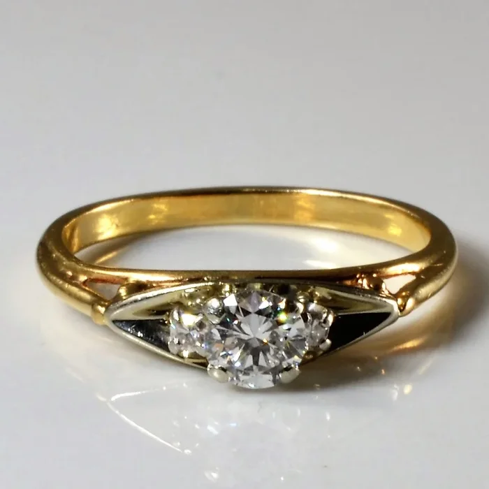 High Set Three Stone Diamond Ring | 0.31ctw | SZ 6 |
