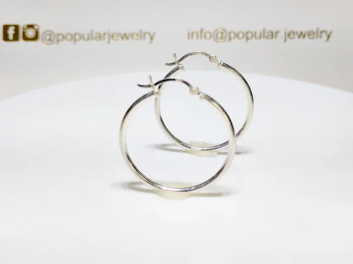 Hoop Earrings (Plain) Sterling Silver