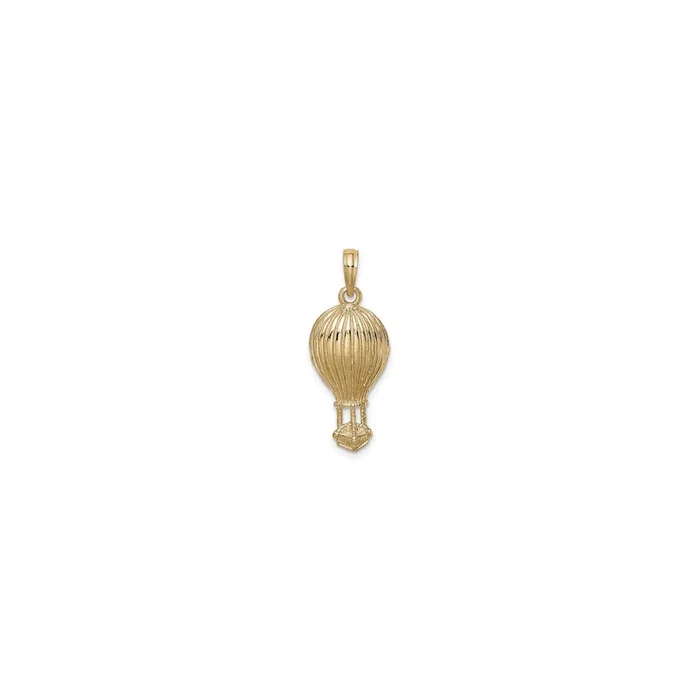 Hot Air Balloon Embossed Pendant (14K)