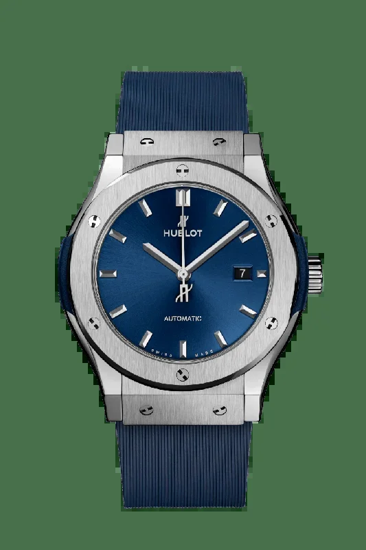 Hublot Classic Fusion with Blue Dial in Titanium 42mm
