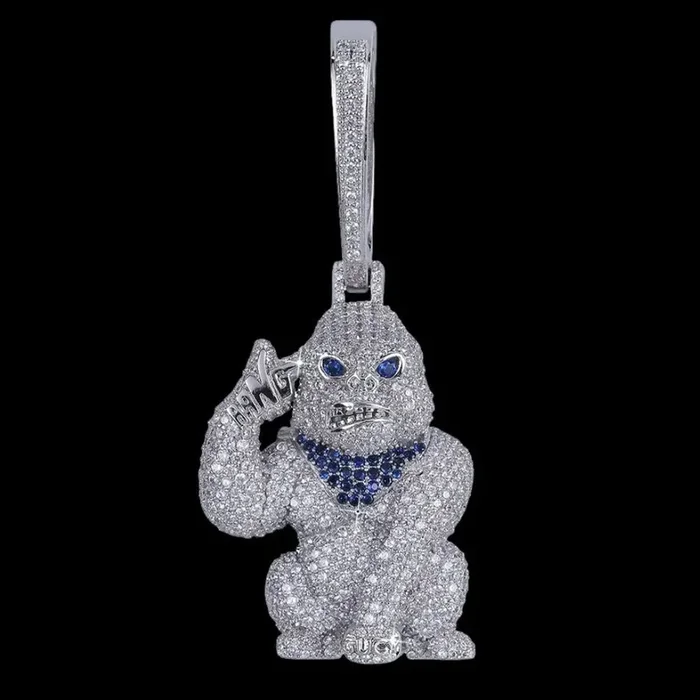 Iced Gold Gorilla Pendant