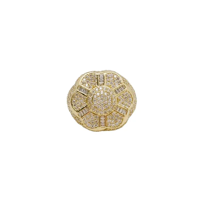 Iced-Out CZ Men Ring (14K)
