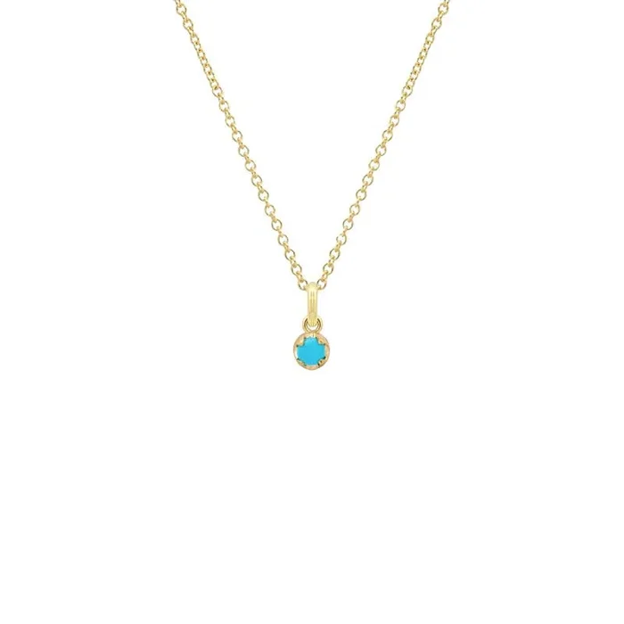 Illusion Set Turquoise Pendant Necklace