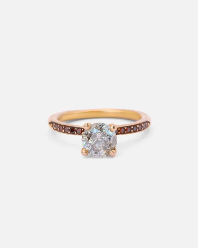 Imperatrix / Salt & Pepper Red Diamond Ring