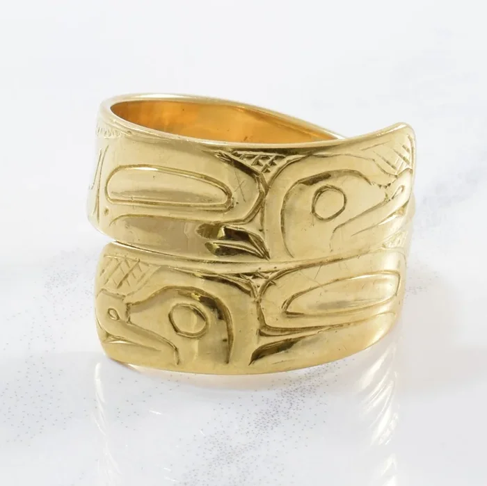 Indigenous Bear Art Bypass Ring | SZ 7.25 |