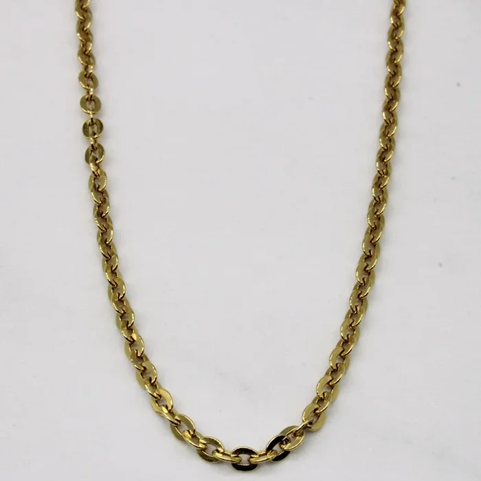 Italian 18k Yellow Gold Circle Link Chain | 20″ |
