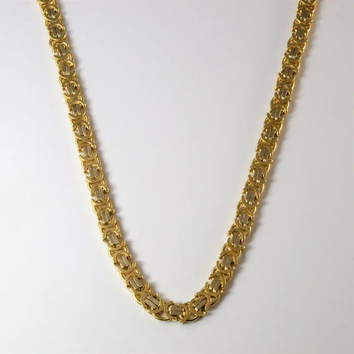 Italian 18k Yellow Gold Modified C Link Chain | 20″ |