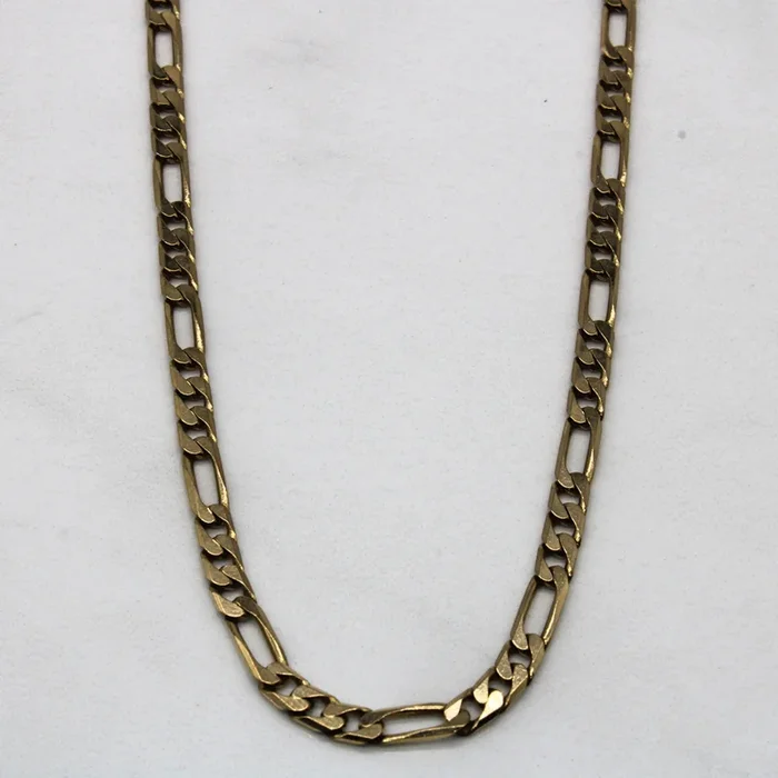 Italian Stamped 9k Yellow Gold Figaro Chain | 20″ |