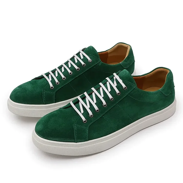 Italian Style Casual Men’s Solid Genuine Leather Breathable Lace Up Shoes
