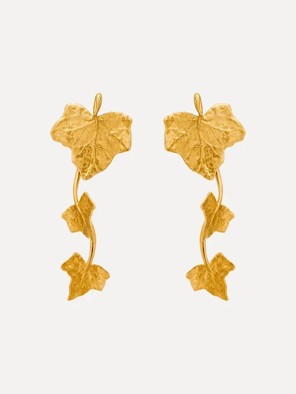Ivy Vine Drop Clip-On Earrings
