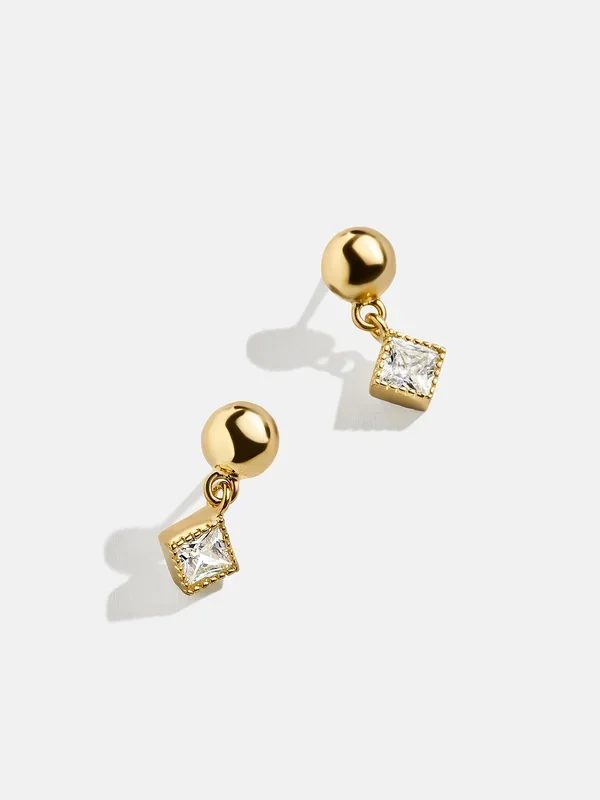 Jada 18K Gold Kids’ Earrings – Gold/Pavé