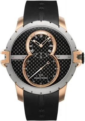 Jaquet Droz Grande Seconde with Carbon Fiber Dial in Titanium and Rose Gold