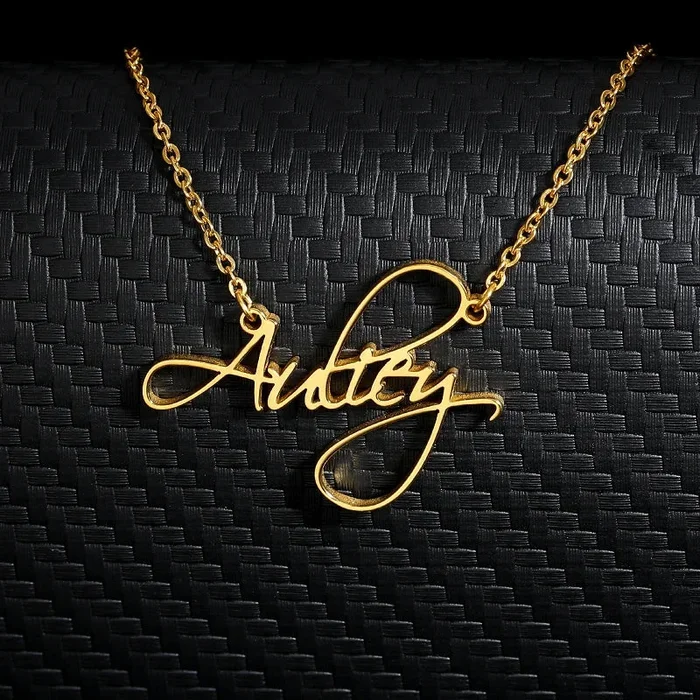 Joias Name Necklaces Custom Name Necklace for Her Fashion Name Jewelery Stainless Steel Necklace Pendant Gold Necklaces