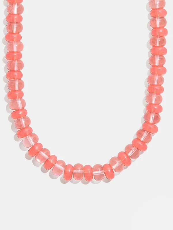 Joyce Semi-Precious Beaded Necklace – Cherry Quartz