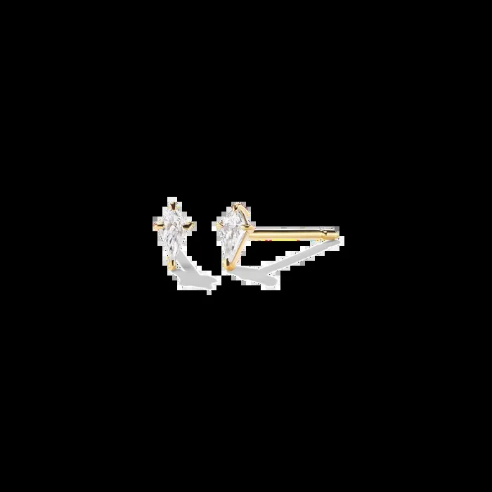 KALYN 14KT YG KITE DIAMOND STUDS