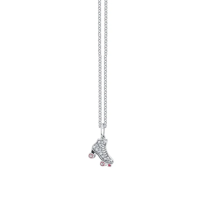 Kids Collection Gold & Diamond Roller Skate Necklace