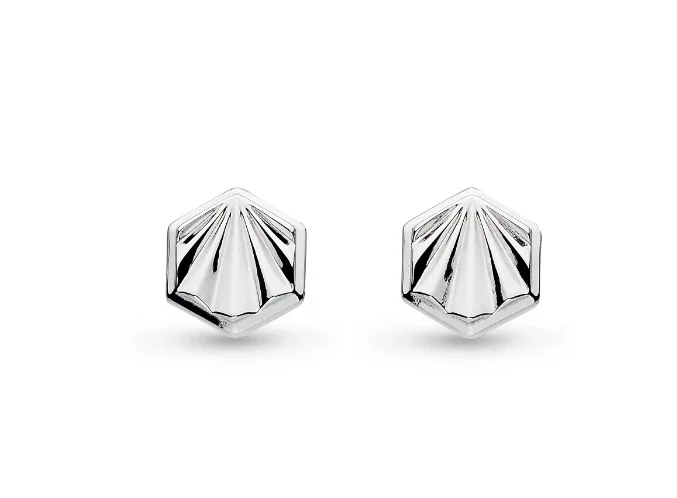 Kit Heath Silver Deco Petite Stud Earrings (SI2756)