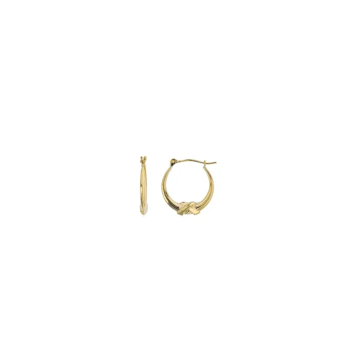 Knot Hoop Earrings (14K)
