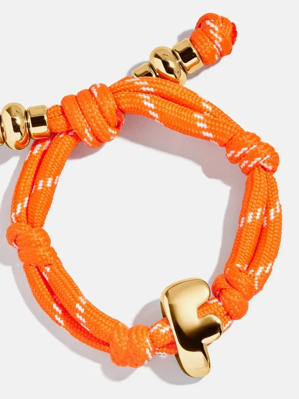 Knotty Initial Custom Bracelet – Tangerine Single Letter