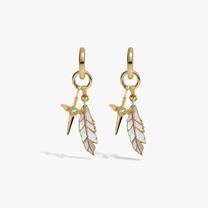 Knowledge Is Power Charm Earrings