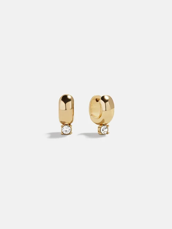 Kourtney Huggie Earrings – Kourtney Gold Plated Brass Earrings