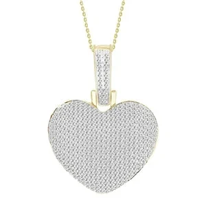 LADIES PENDANT 1 CT ROUND DIAMOND 10K YELLOW GOLD (CHAIN NOT INCLUDED)