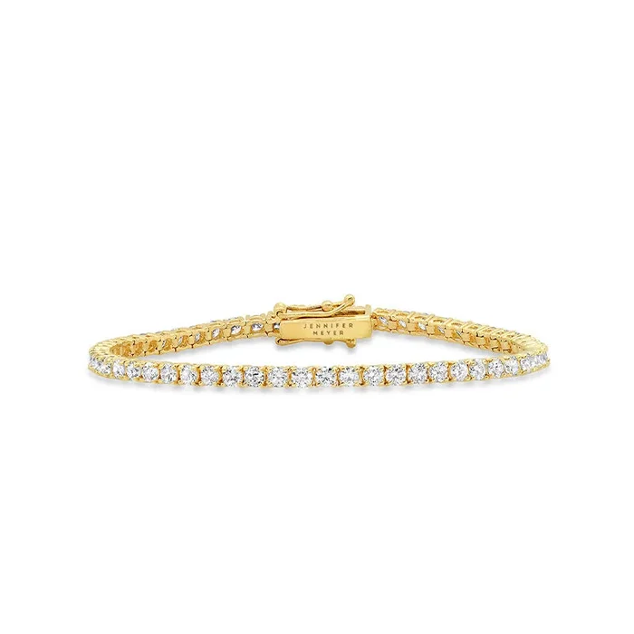 Large 4-Prong Diamond Tennis Bracelet