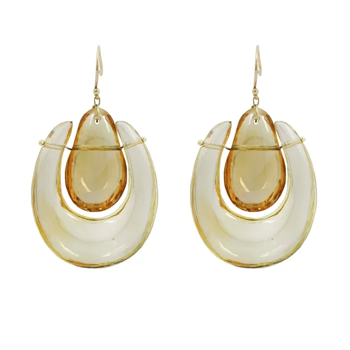 Large Citrine O’Keefe Earrings