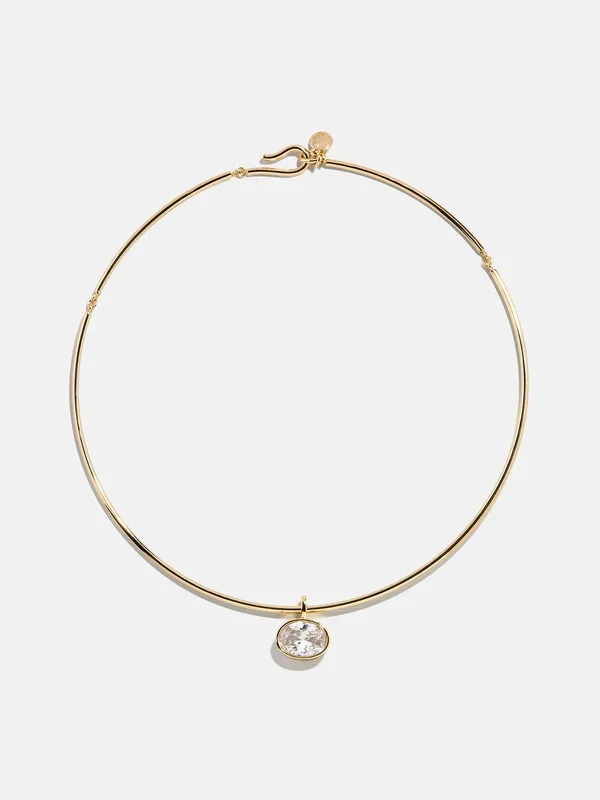 Lexi Crystal Collar Necklace – Bezel Collar Necklace