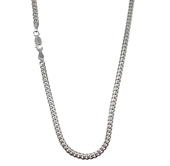 [Lobster Lock] Solid Miami Cuban Chain (Silver)