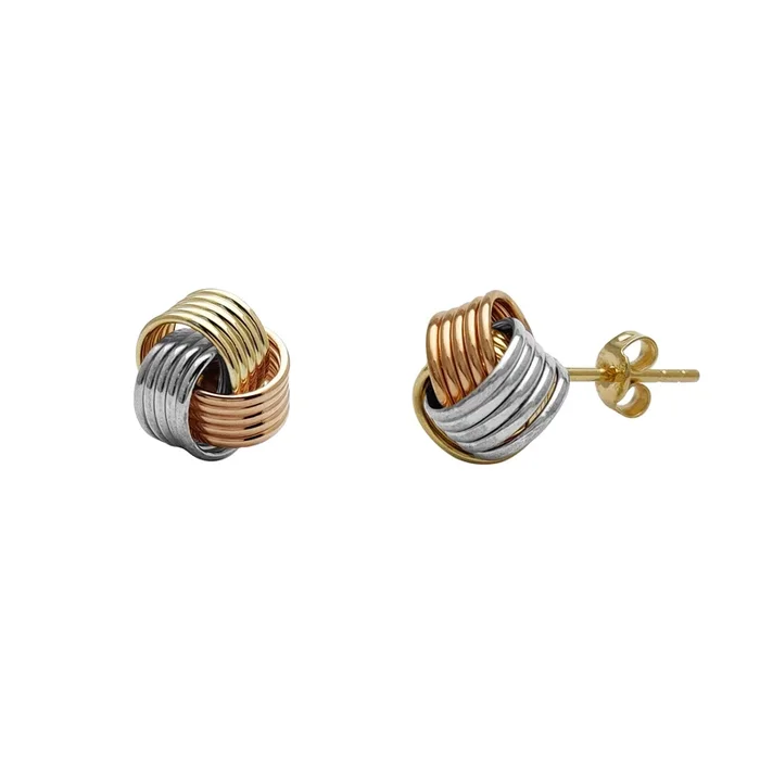 Love Knot Five-Thread Stud Earrings (14K)