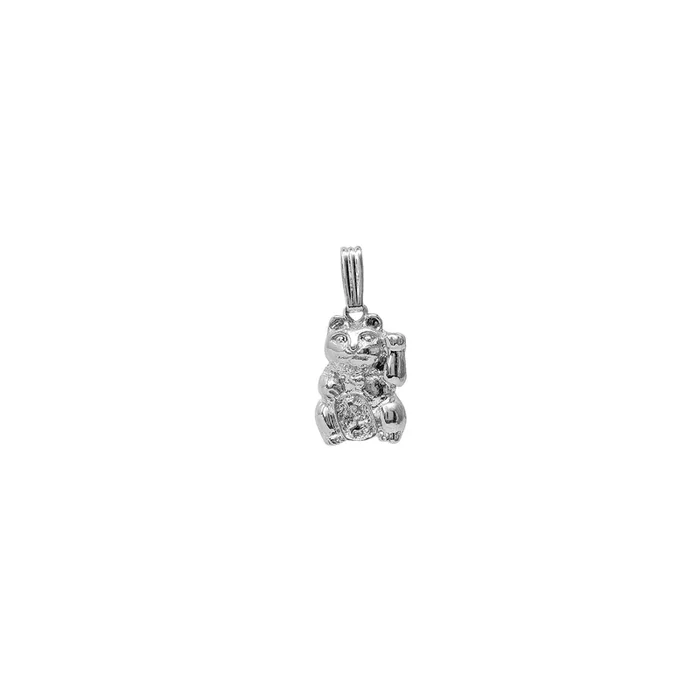 Lucky Cat Pendant (Silver)