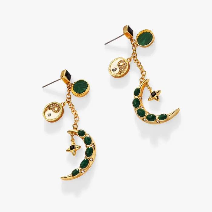 Malachite Charm Earrings