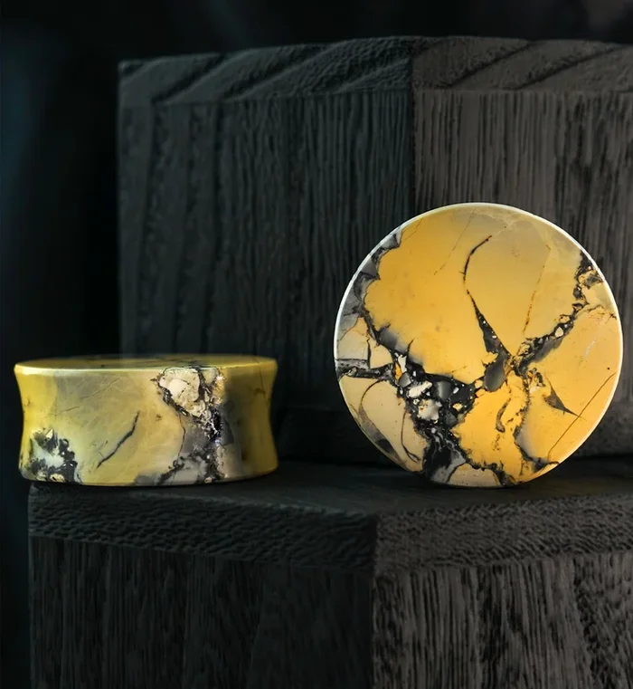 Maligano Jasper Stone Plugs 1 & 1/4″ (32mm) Version 1